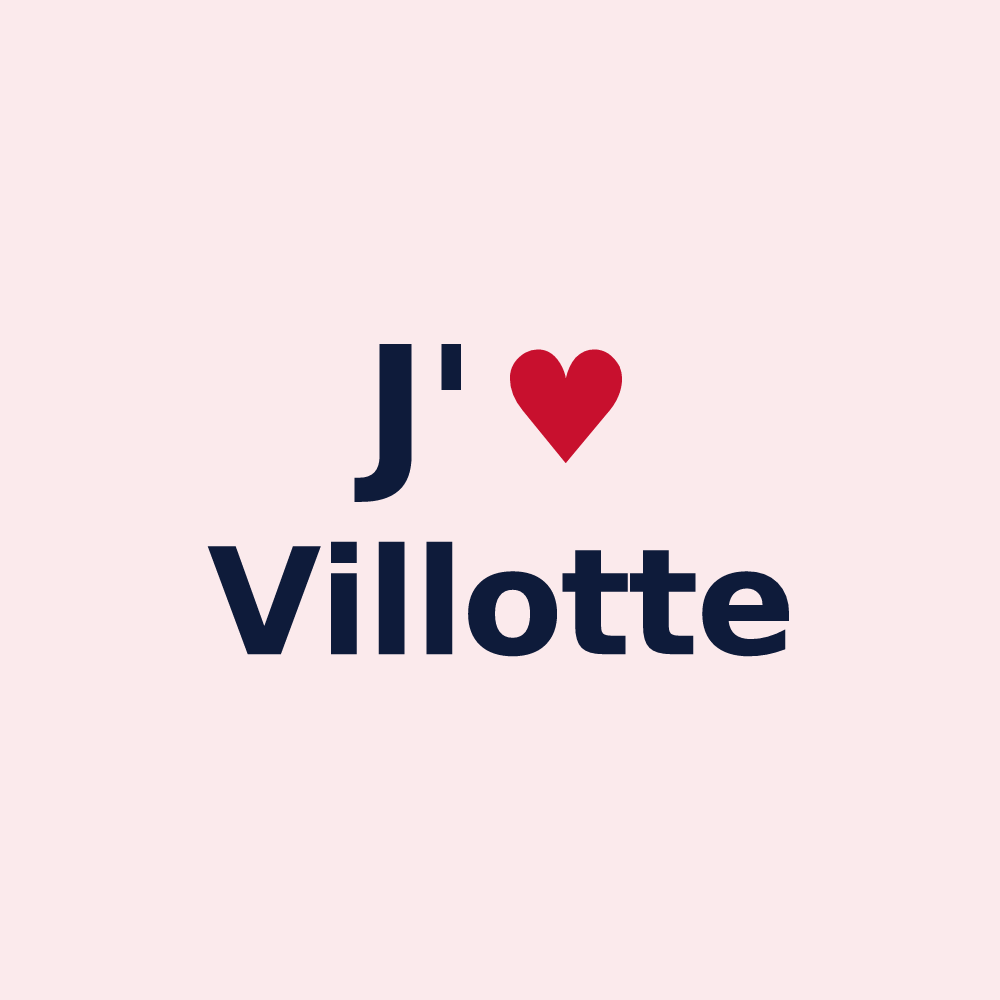 Magnet personnalisé Villotte — design J'aime Villotte