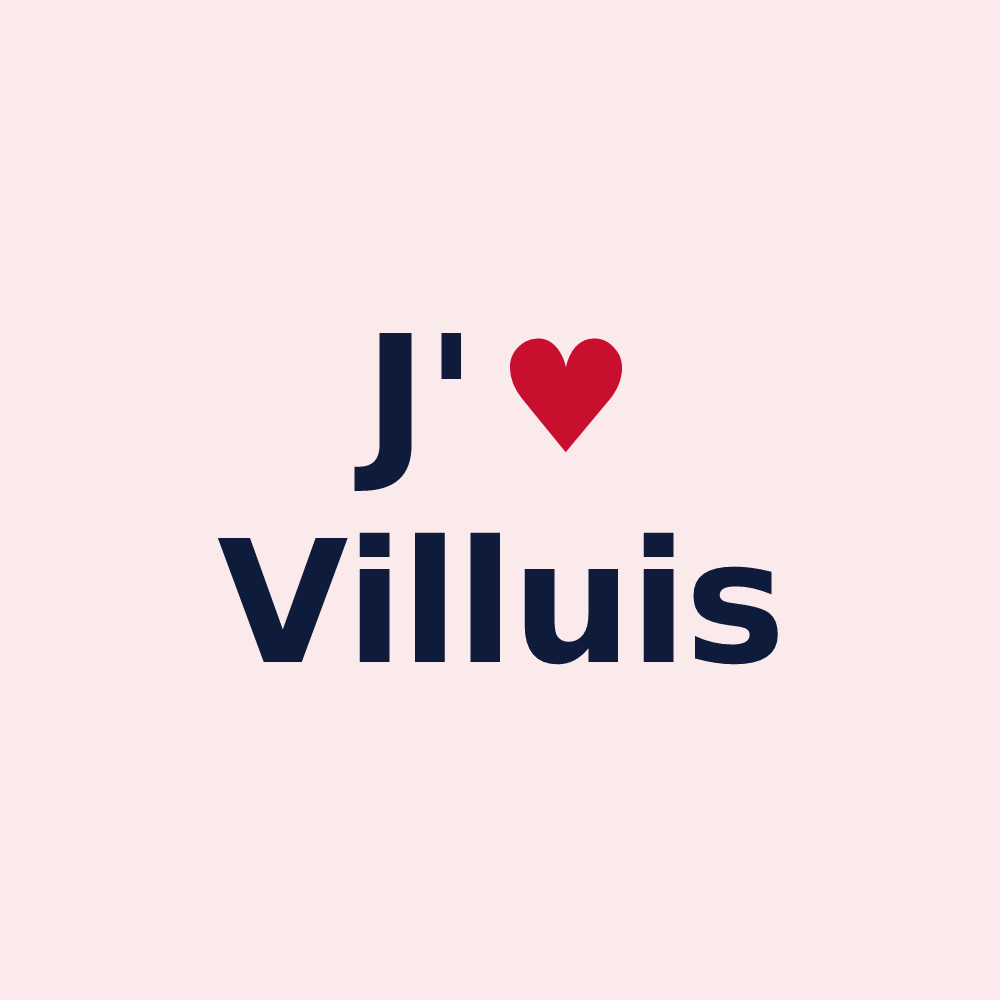 Magnet personnalisé Villuis — design J'aime Villuis
