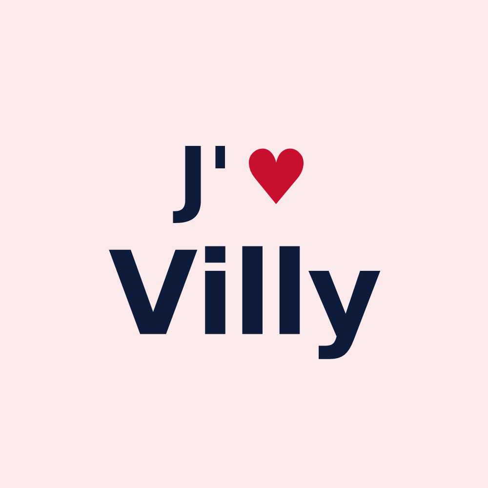 Magnet personnalisé Villy — design J'aime Villy
