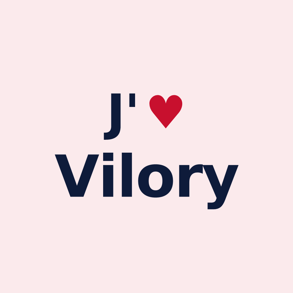Magnet personnalisé Vilory — design J'aime Vilory