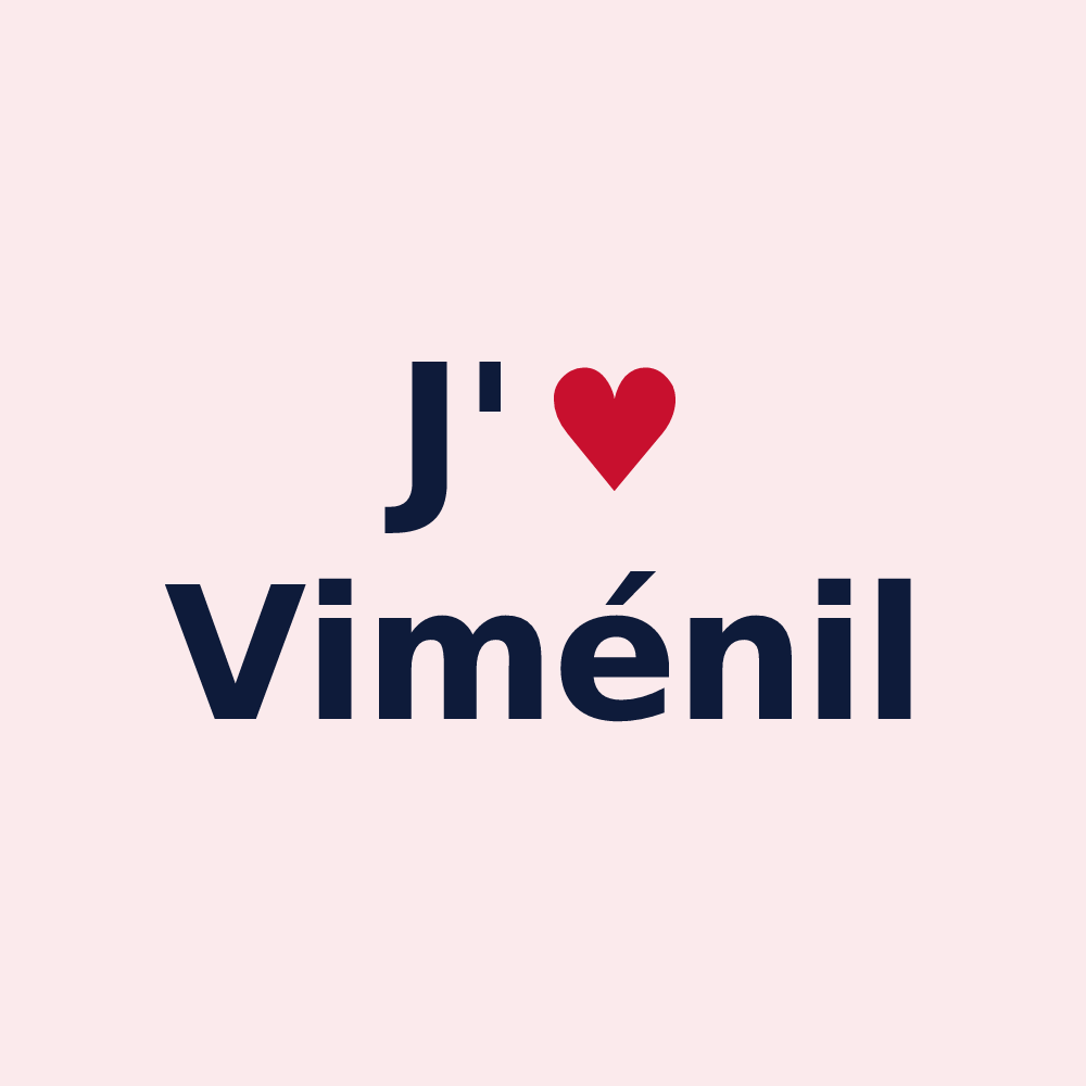 Magnet personnalisé Viménil — design J'aime Viménil