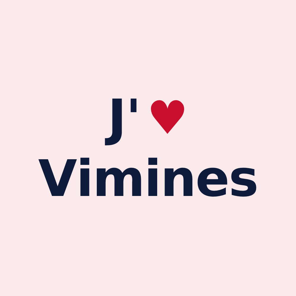 Magnet personnalisé Vimines — design J'aime Vimines