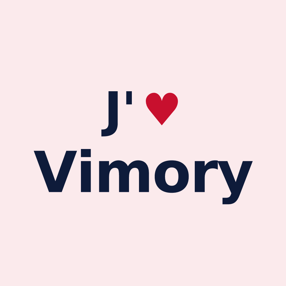 Magnet personnalisé Vimory — design J'aime Vimory