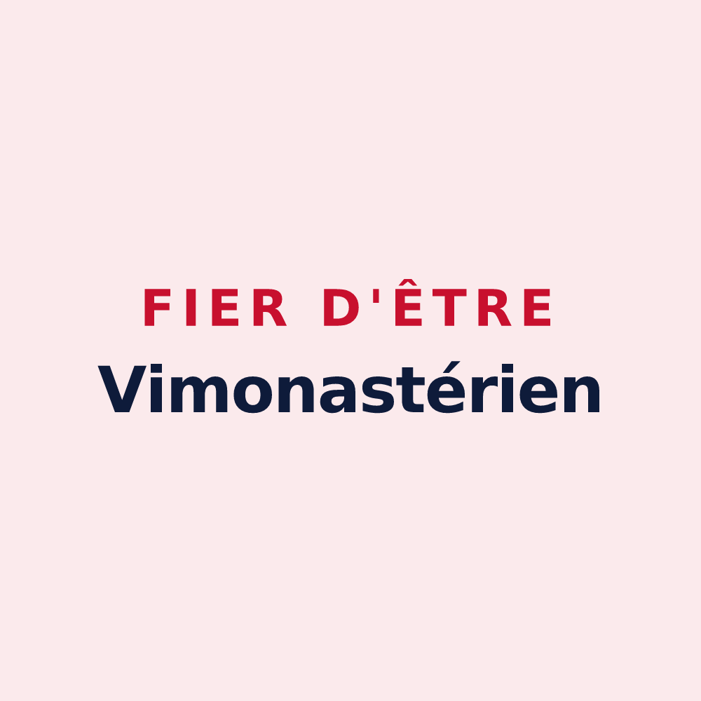 Magnet « Fier d'être Vimonastérien » — design pour Vimoutiers