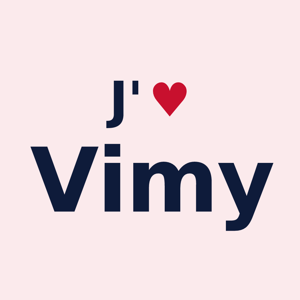 Magnet personnalisé Vimy — design J'aime Vimy