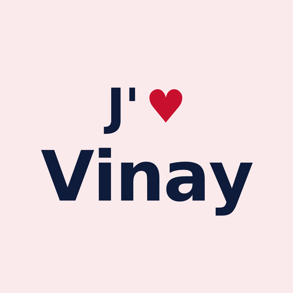 Magnet personnalisé Vinay — design J'aime Vinay