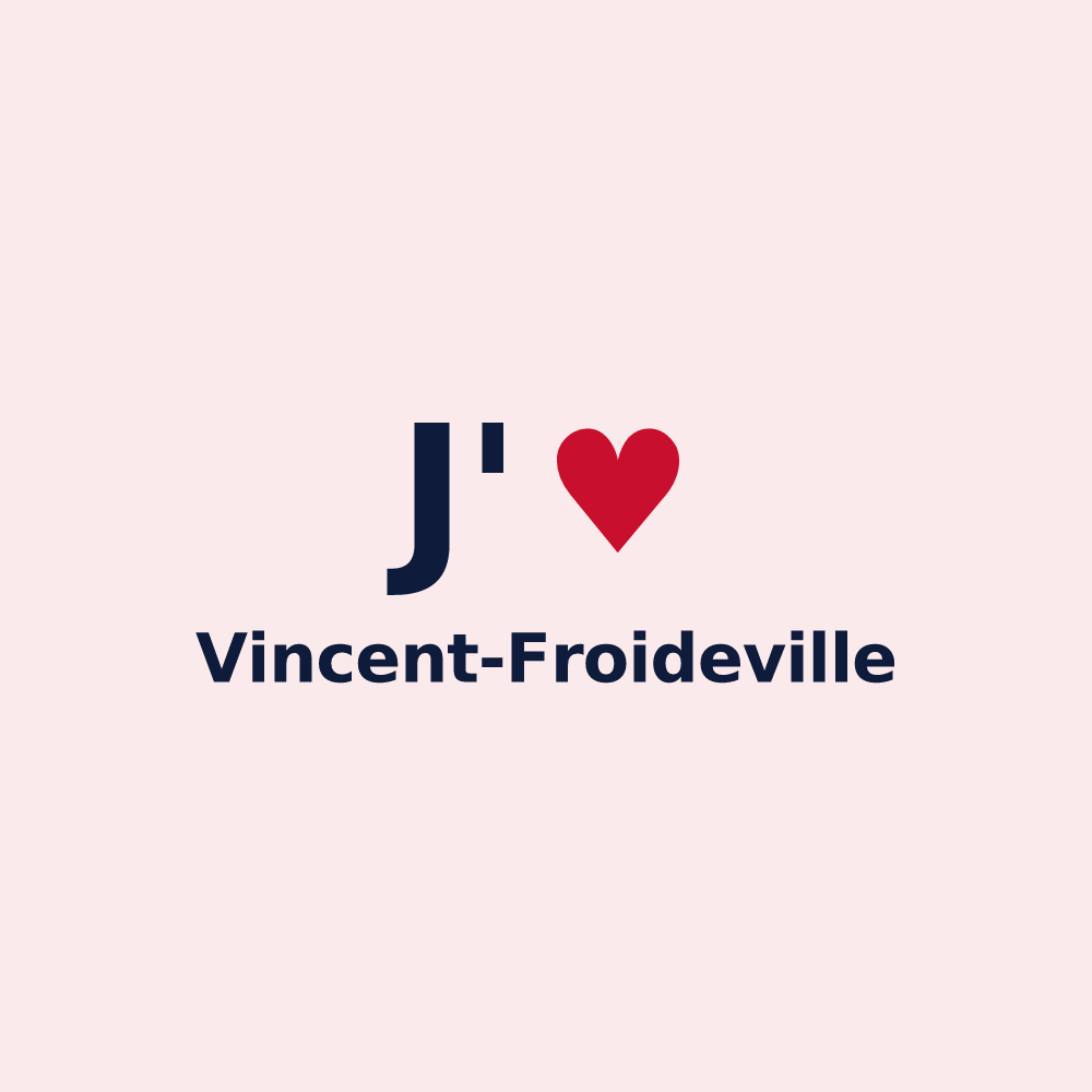 Magnet personnalisé Vincent-Froideville — design J'aime Vincent-Froideville