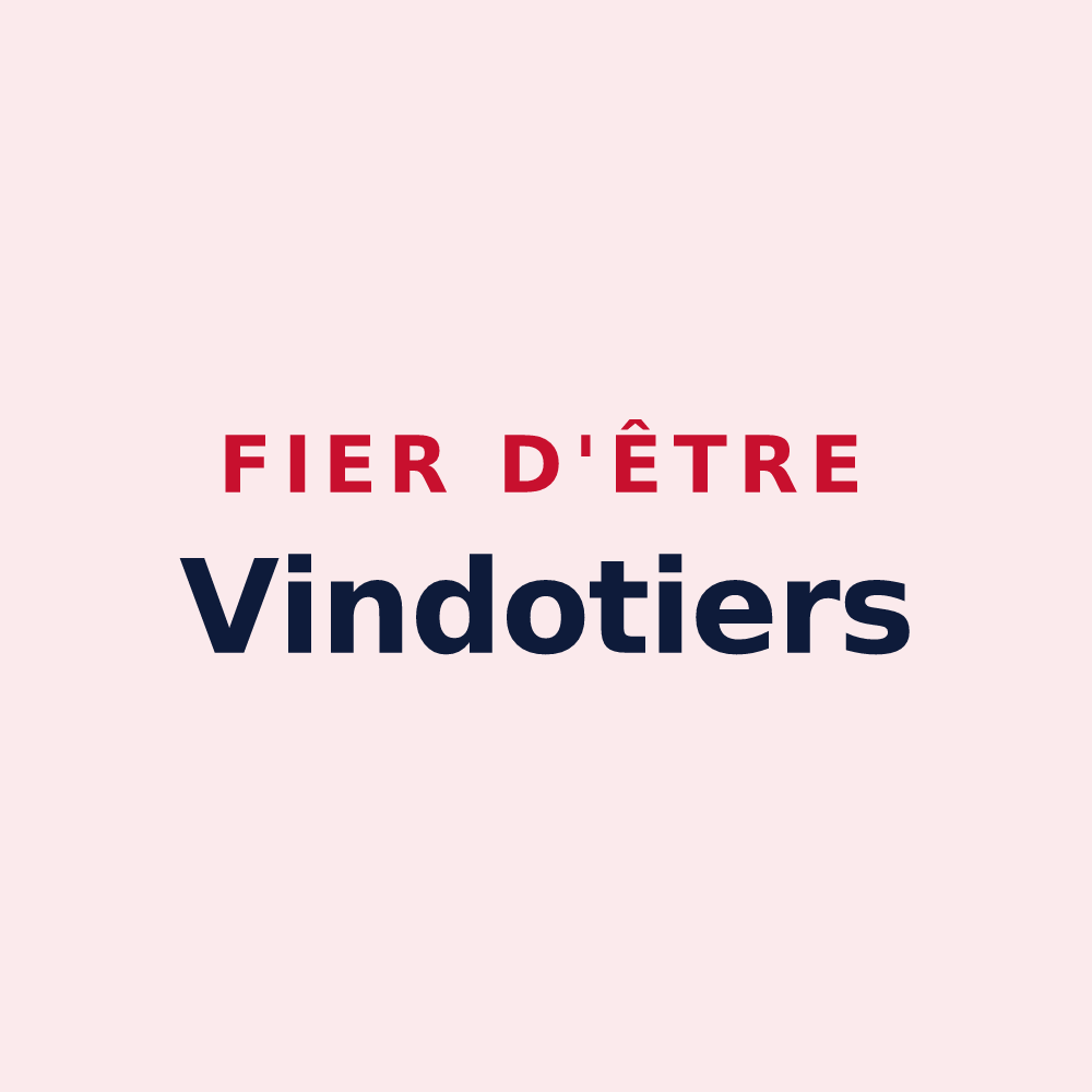 Magnet « Fier d'être Vindotiers » — design pour Vindey