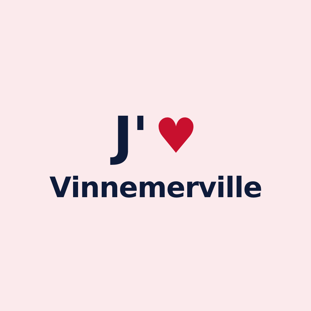 Magnet personnalisé Vinnemerville — design J'aime Vinnemerville