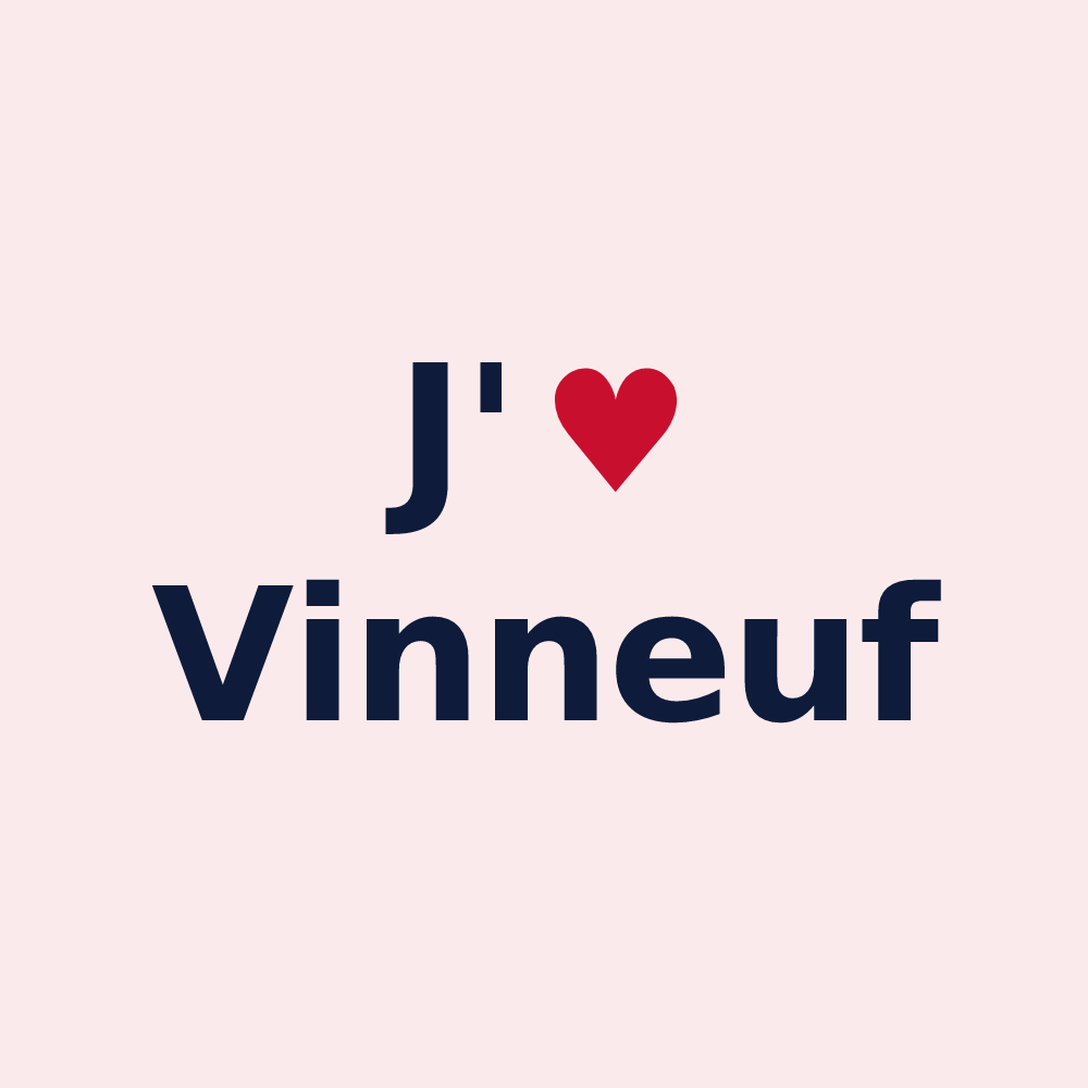 Magnet personnalisé Vinneuf — design J'aime Vinneuf