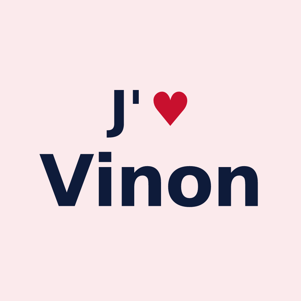 Magnet personnalisé Vinon — design J'aime Vinon