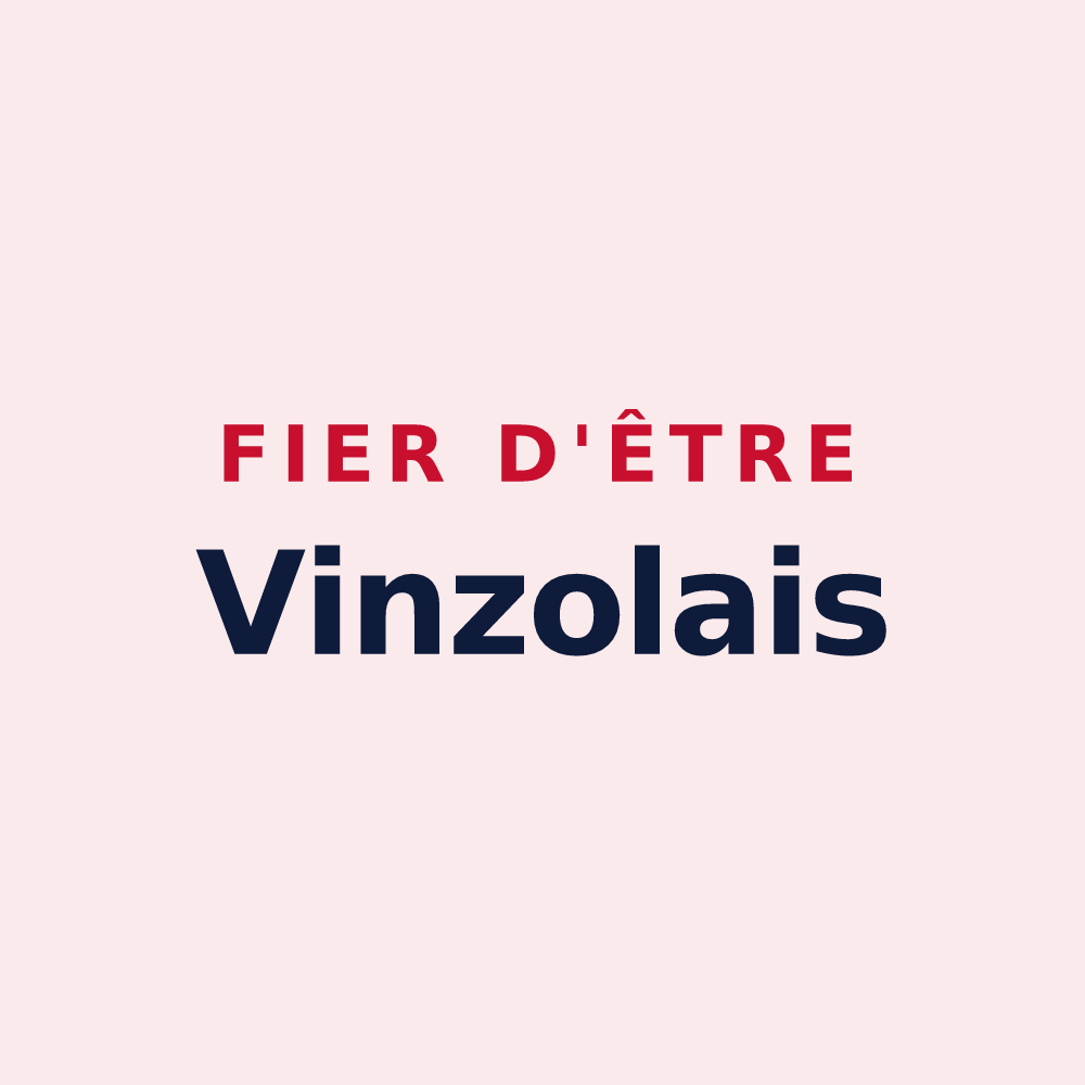 Magnet « Fier d'être Vinzolais » — design pour Vinzier