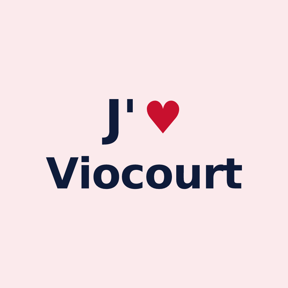 Magnet personnalisé Viocourt — design J'aime Viocourt