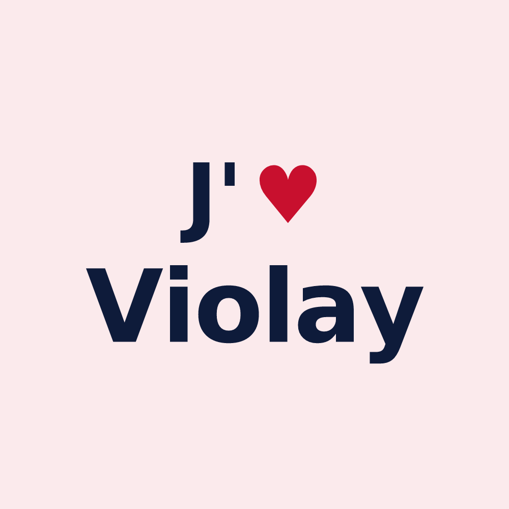 Magnet personnalisé Violay — design J'aime Violay