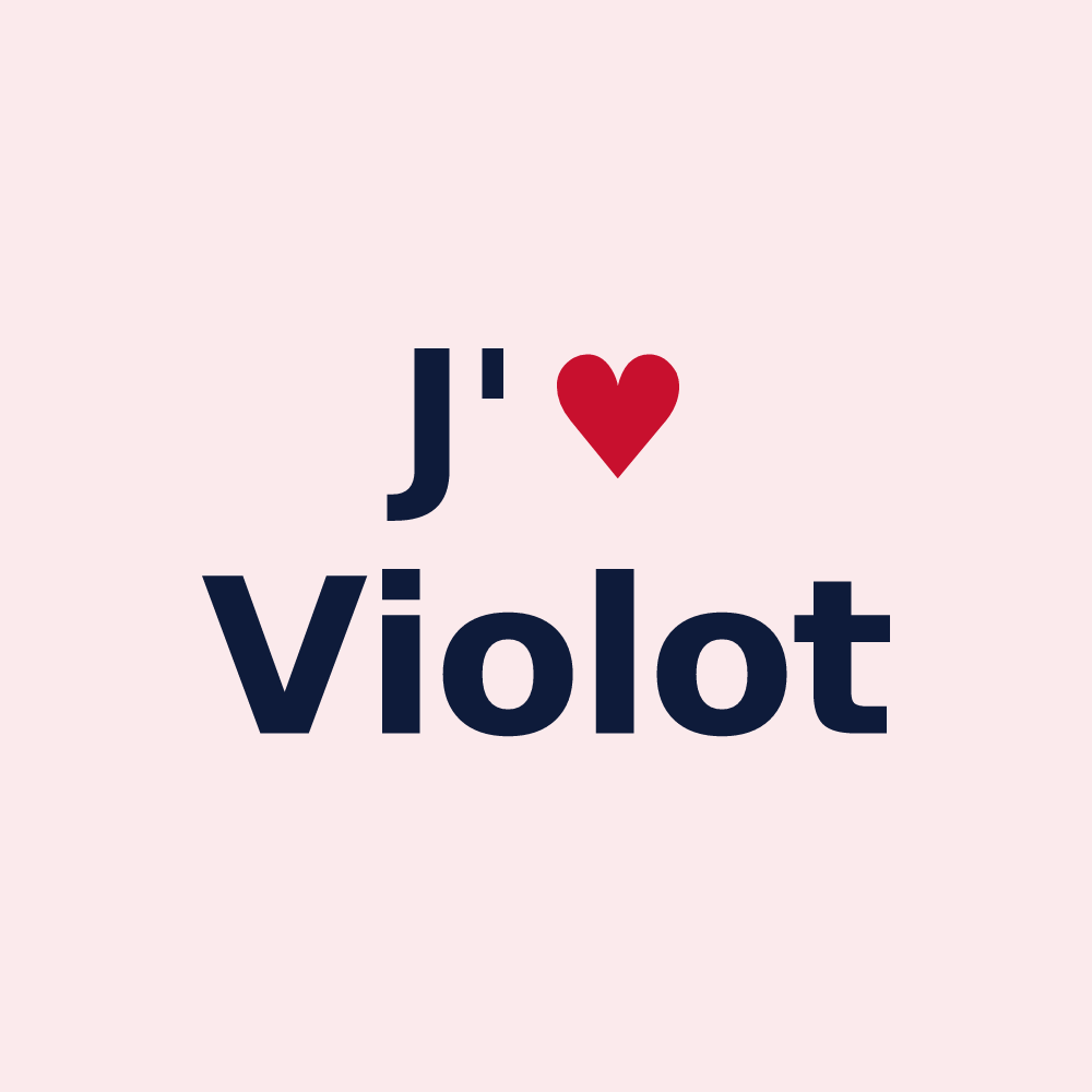 Magnet personnalisé Violot — design J'aime Violot