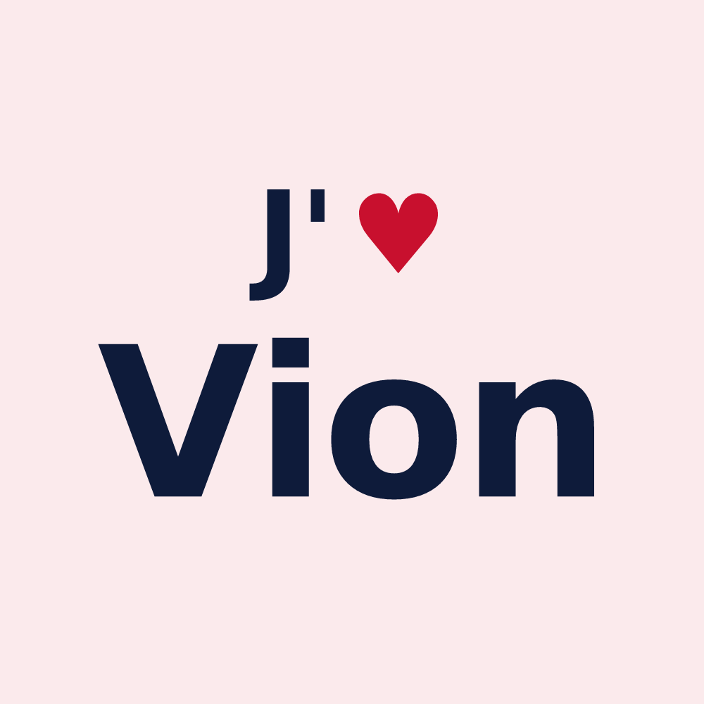 Magnet personnalisé Vion — design J'aime Vion