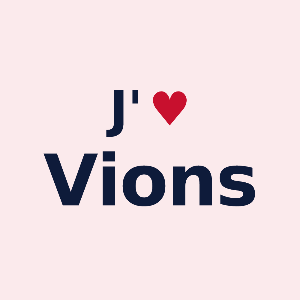 Magnet personnalisé Vions — design J'aime Vions