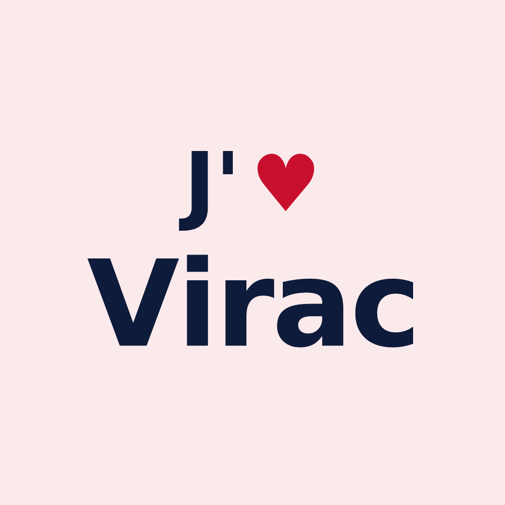 Magnet personnalisé Virac — design J'aime Virac