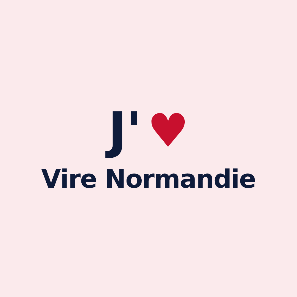 Magnet personnalisé Vire Normandie — design J'aime Vire Normandie