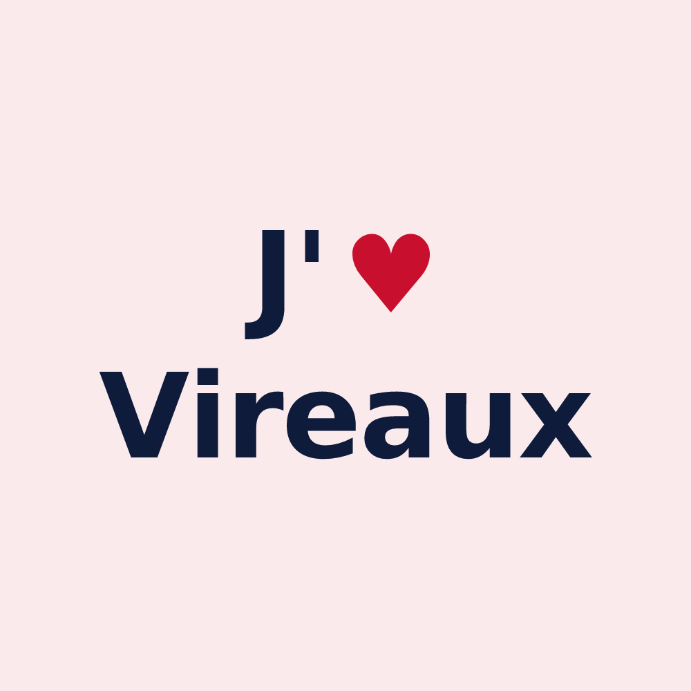 Magnet personnalisé Vireaux — design J'aime Vireaux