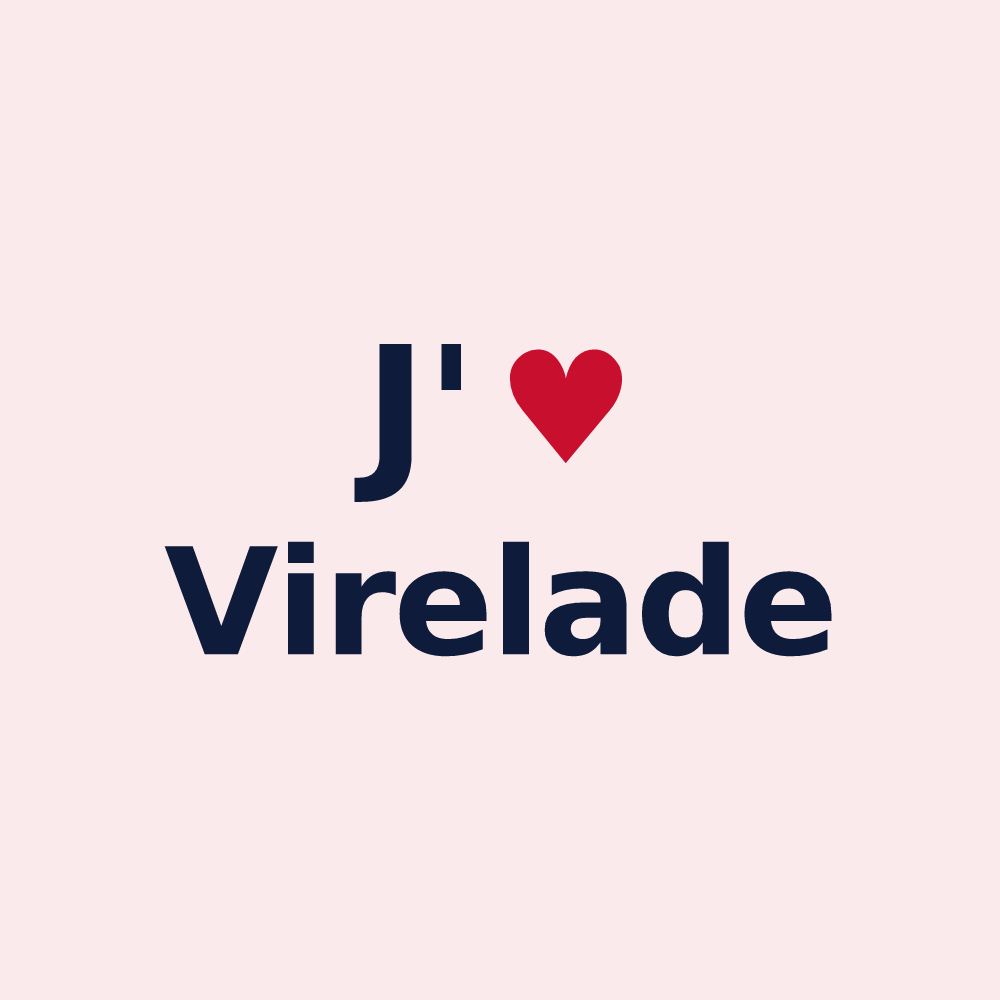 Magnet personnalisé Virelade — design J'aime Virelade