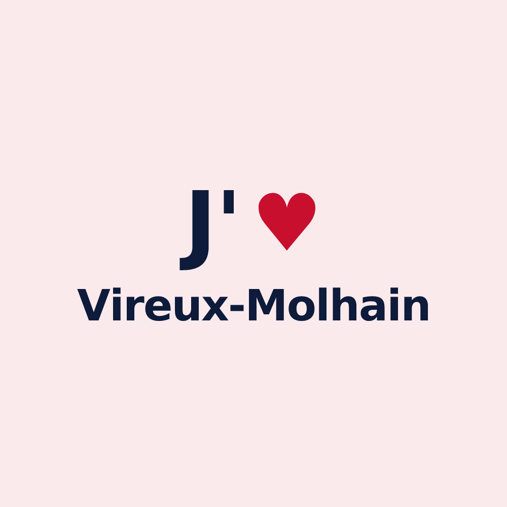 Magnet personnalisé Vireux-Molhain — design J'aime Vireux-Molhain