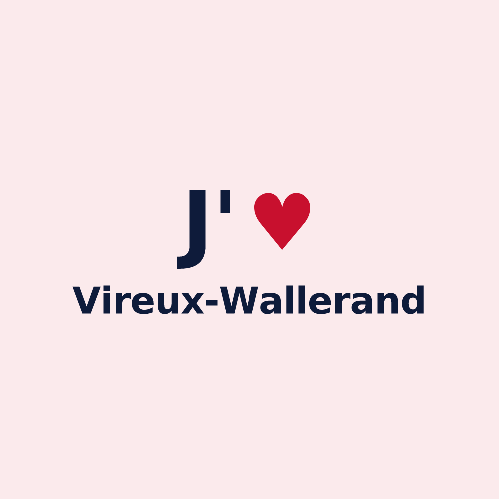 Magnet personnalisé Vireux-Wallerand — design J'aime Vireux-Wallerand