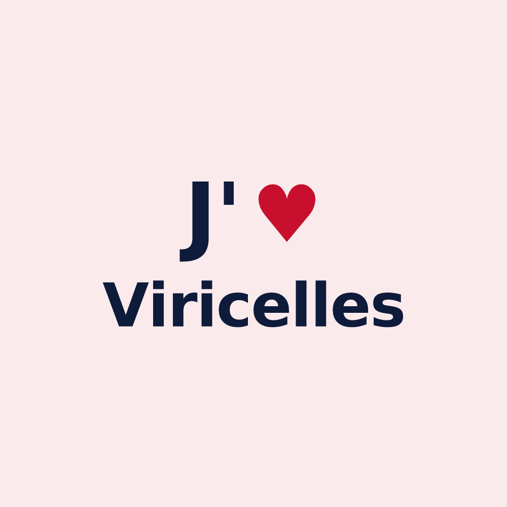 Magnet personnalisé Viricelles — design J'aime Viricelles