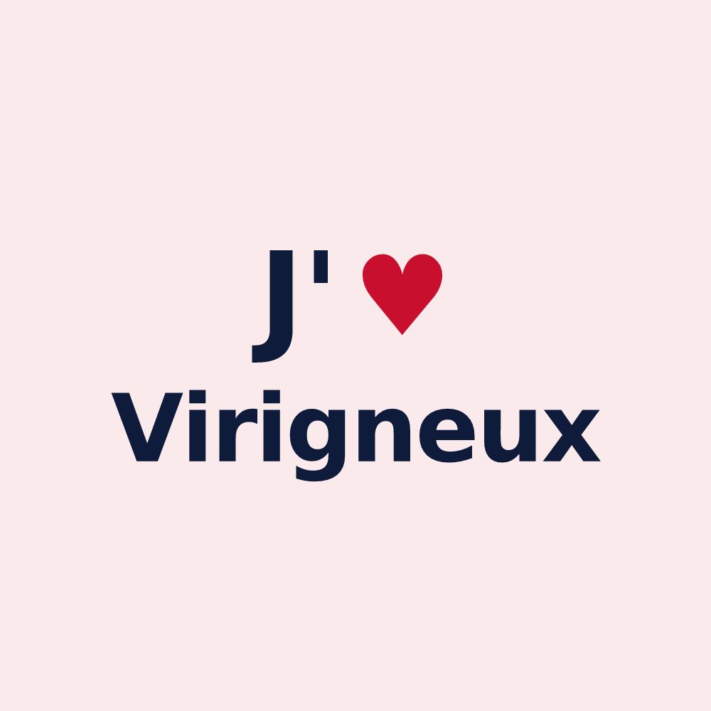 Magnet personnalisé Virigneux — design J'aime Virigneux
