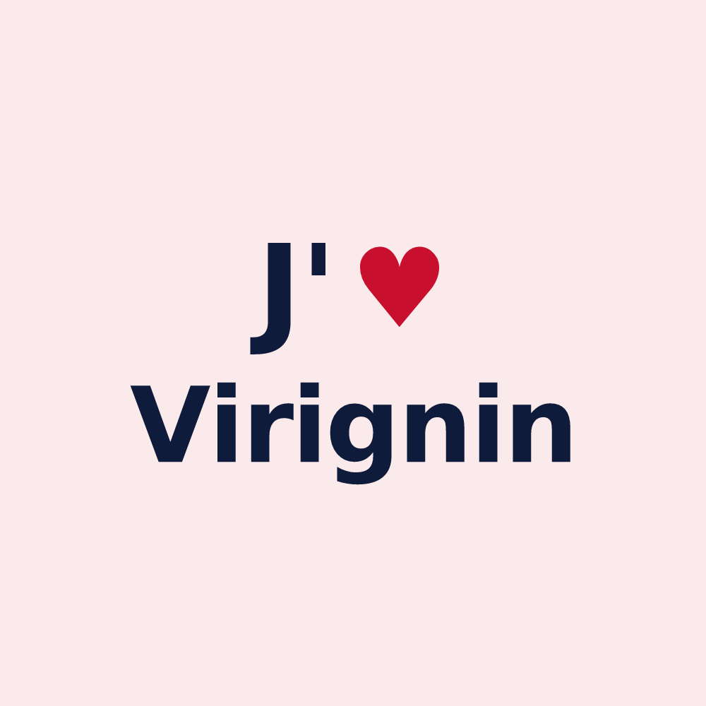 Magnet personnalisé Virignin — design J'aime Virignin