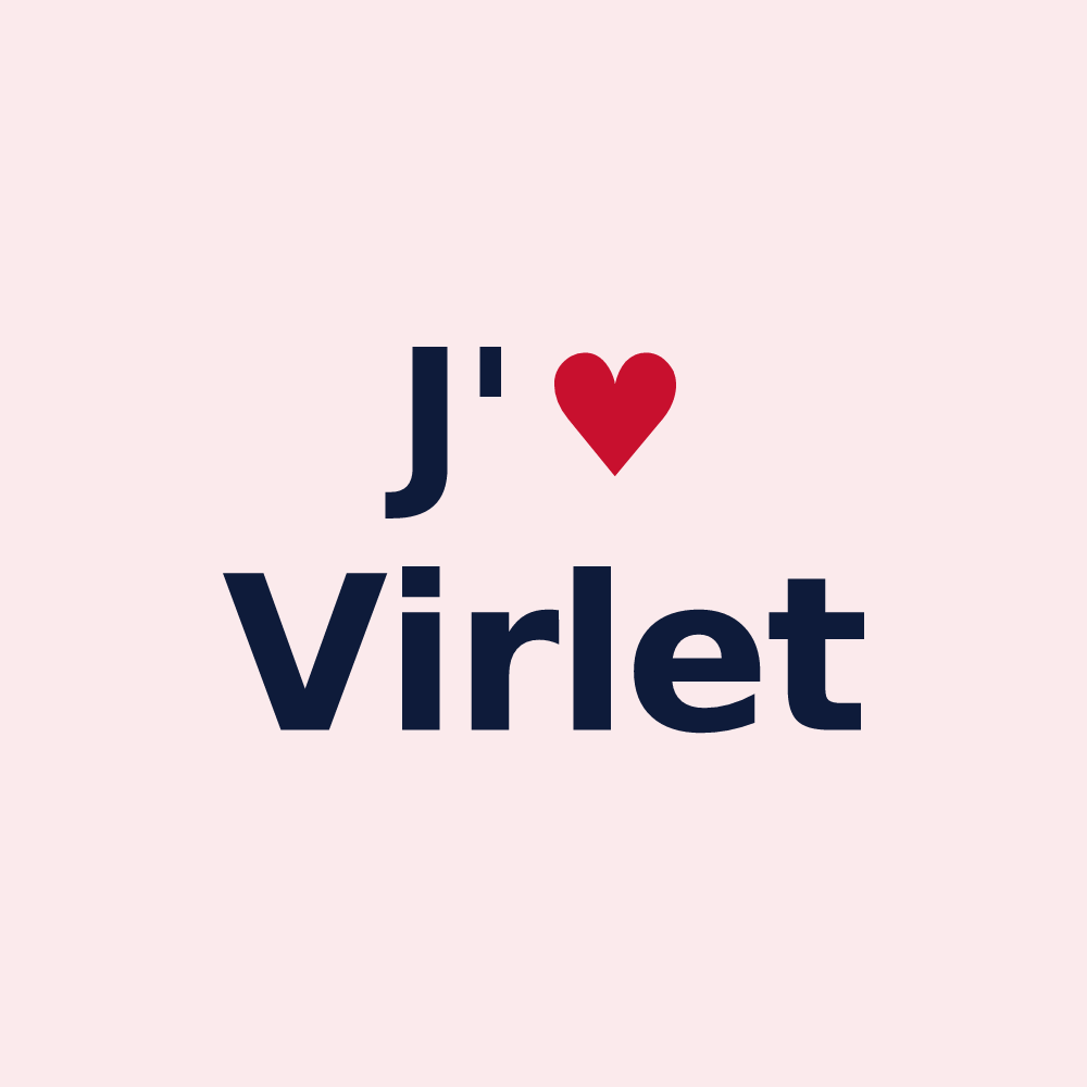 Magnet personnalisé Virlet — design J'aime Virlet