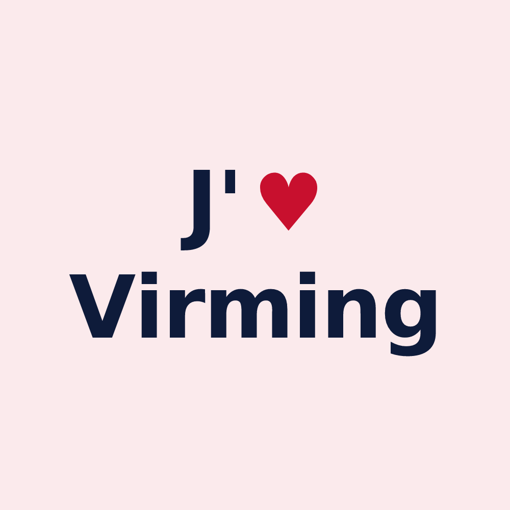 Magnet personnalisé Virming — design J'aime Virming