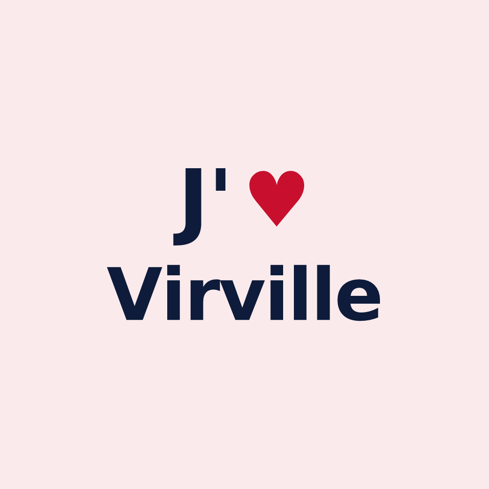 Magnet personnalisé Virville — design J'aime Virville