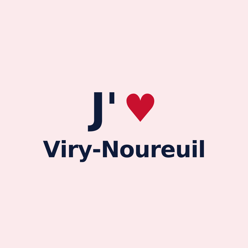 Magnet personnalisé Viry-Noureuil — design J'aime Viry-Noureuil