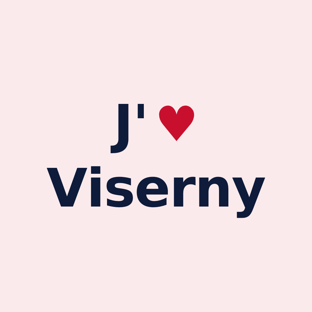 Magnet personnalisé Viserny — design J'aime Viserny