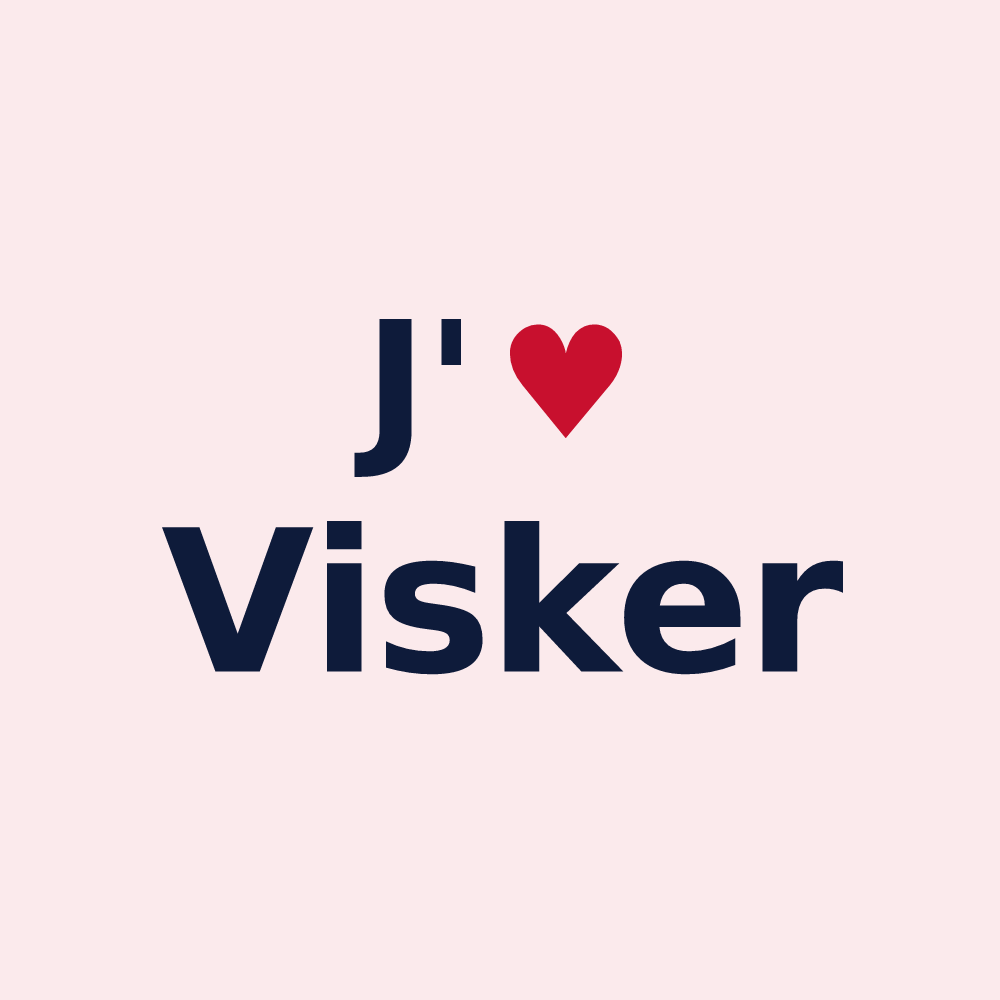 Magnet personnalisé Visker — design J'aime Visker