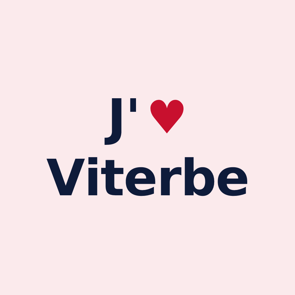 Magnet personnalisé Viterbe — design J'aime Viterbe