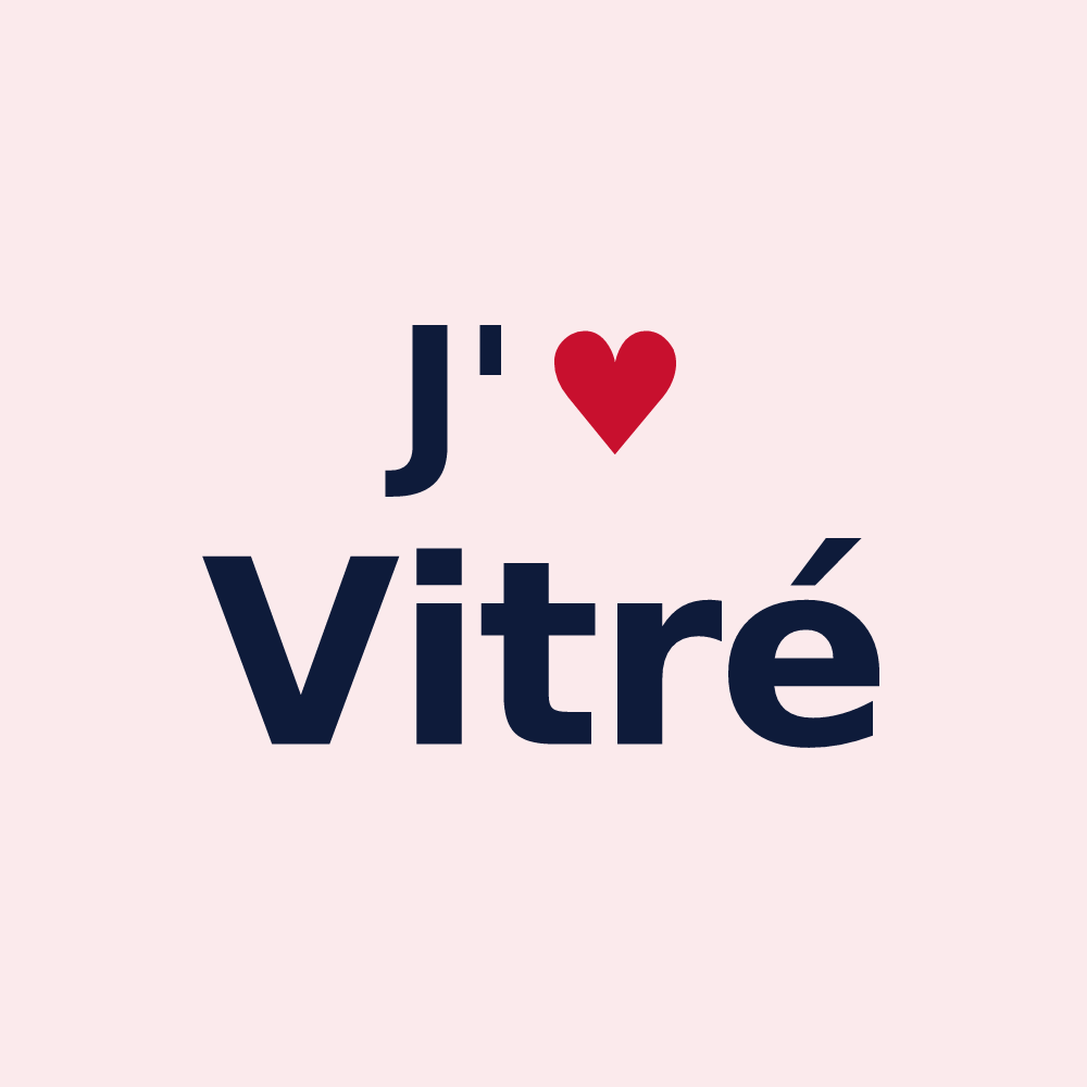 Magnet personnalisé Vitré — design J'aime Vitré