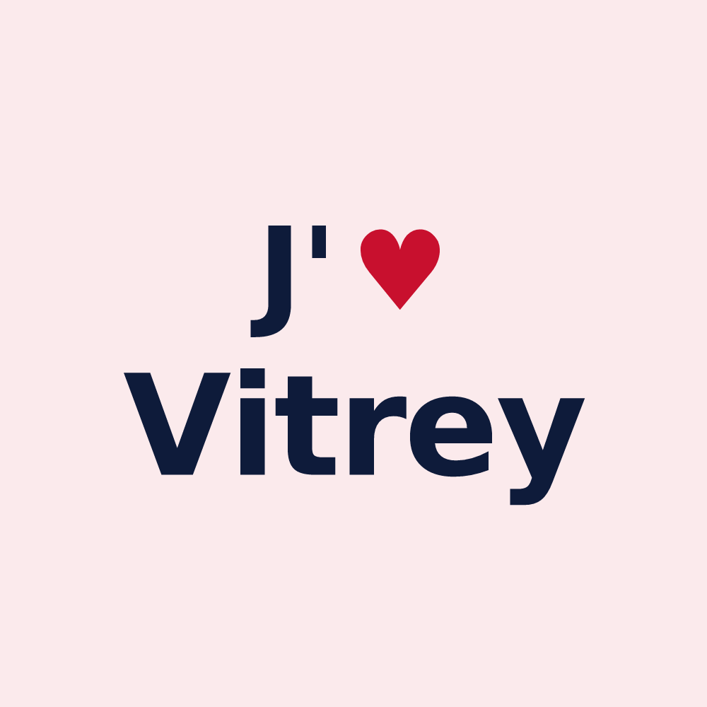 Magnet personnalisé Vitrey — design J'aime Vitrey