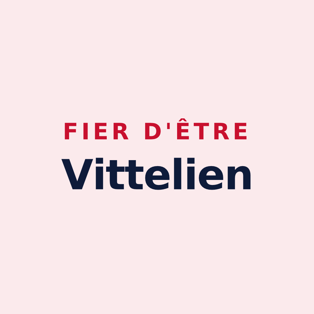 Magnet « Fier d'être Vittelien » — design pour Vitteaux