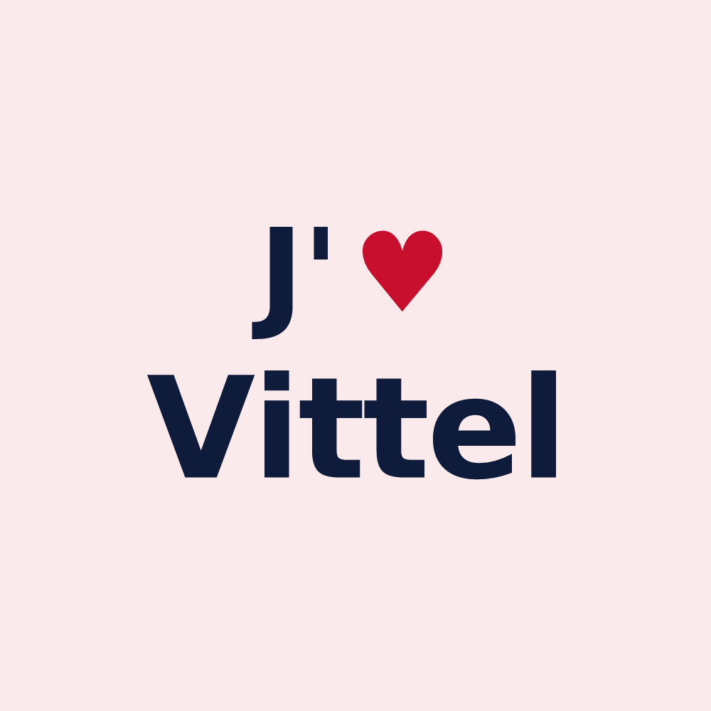 Magnet personnalisé Vittel — design J'aime Vittel