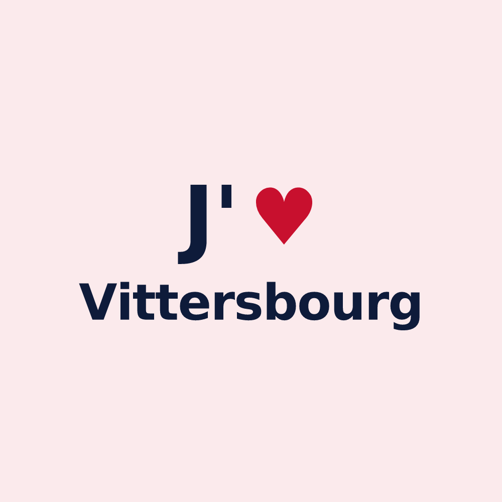Magnet personnalisé Vittersbourg — design J'aime Vittersbourg