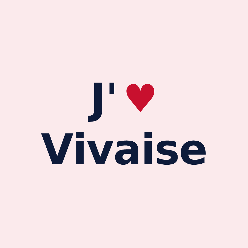 Magnet personnalisé Vivaise — design J'aime Vivaise