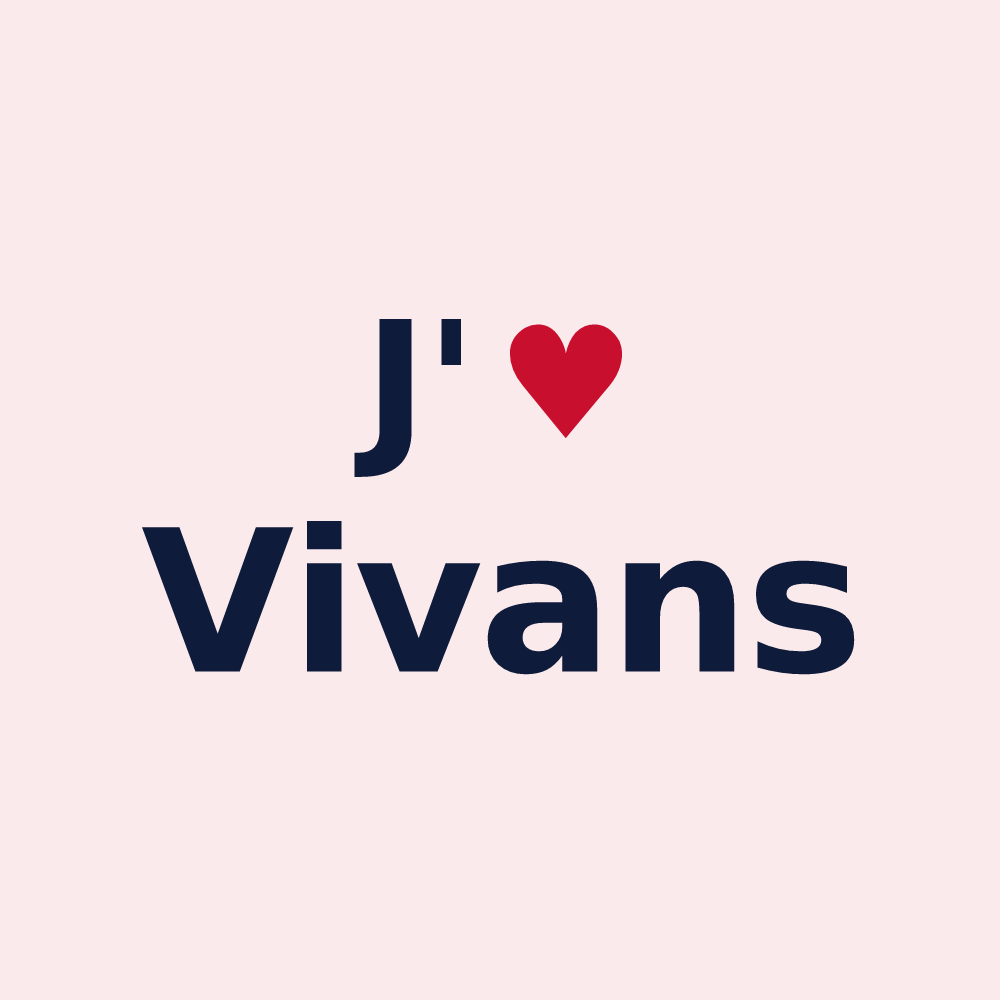 Magnet personnalisé Vivans — design J'aime Vivans