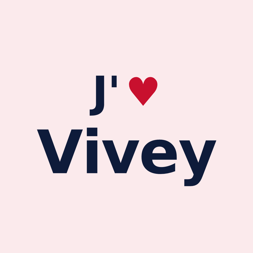 Magnet personnalisé Vivey — design J'aime Vivey