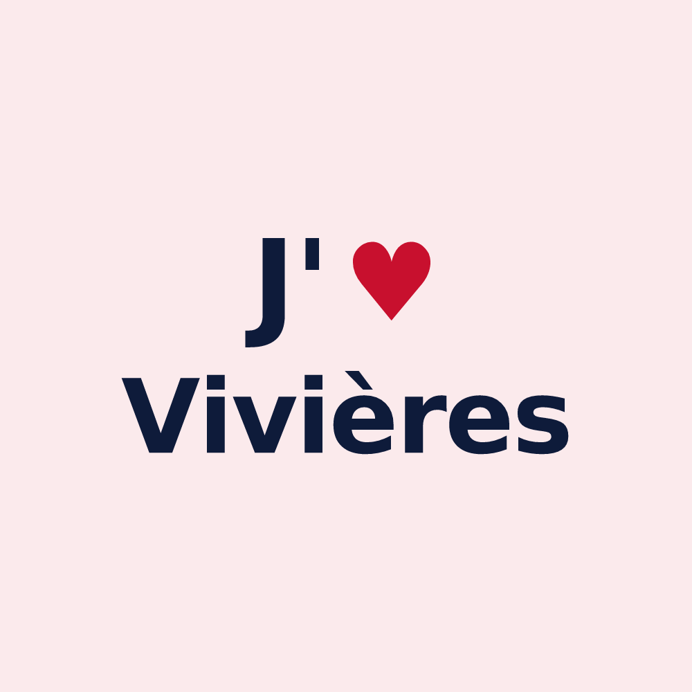 Magnet personnalisé Vivières — design J'aime Vivières