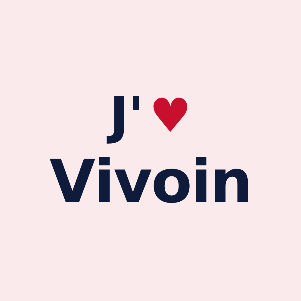 Magnet personnalisé Vivoin — design J'aime Vivoin