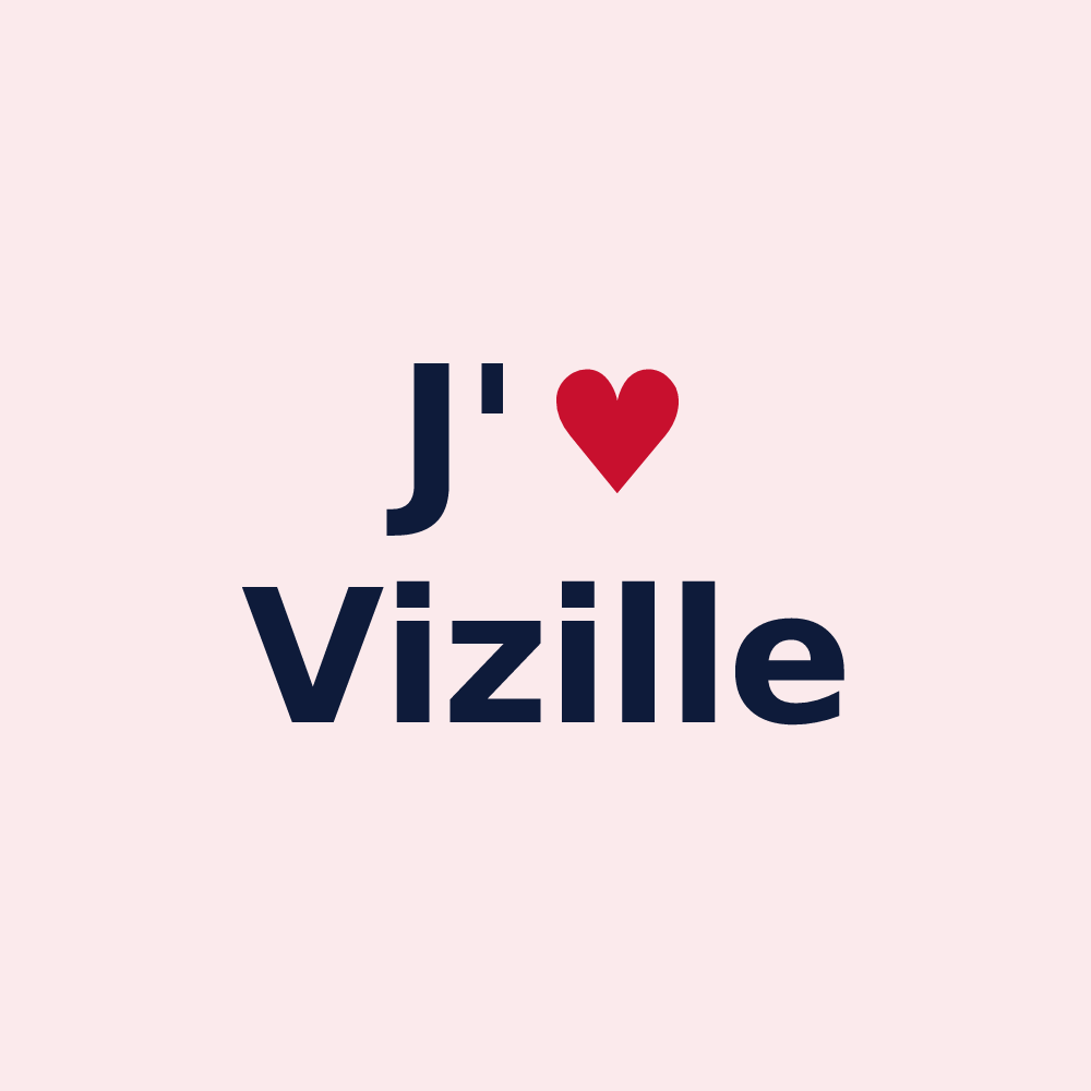 Magnet personnalisé Vizille — design J'aime Vizille