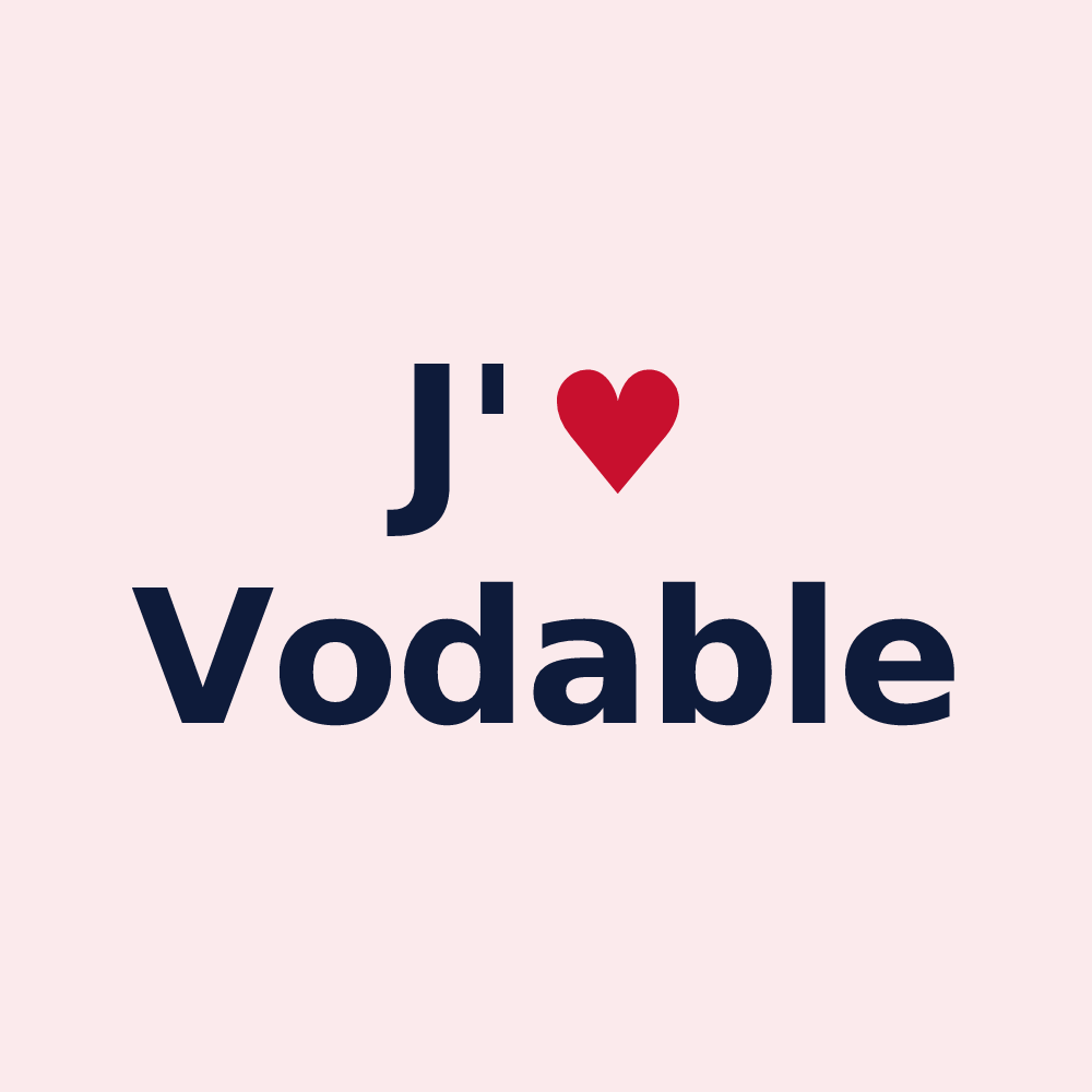 Magnet personnalisé Vodable — design J'aime Vodable