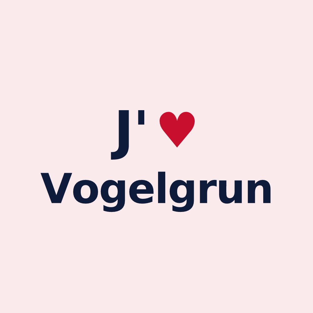 Magnet personnalisé Vogelgrun — design J'aime Vogelgrun